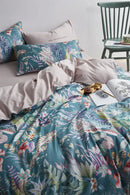 GobekUsa Luxury Egyptian Cotton Bedding Set - Flamingo Leaf Pattern