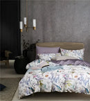 GobekUsa Luxury Egyptian Cotton Bedding Set - Flamingo Leaf Pattern