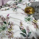 GobekUsa Luxury Egyptian Cotton Bedding Set - Flamingo Leaf Pattern