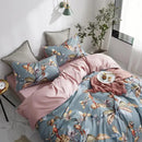 GobekUsa Luxury Egyptian Cotton Bedding Set - Flamingo Leaf Pattern