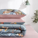 GobekUsa Luxury Egyptian Cotton Bedding Set - Flamingo Leaf Pattern