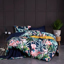 GobekUsa Luxury Egyptian Cotton Bedding Set - Flamingo Leaf Pattern