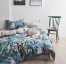 GobekUsa Luxury Egyptian Cotton Bedding Set - Flamingo Leaf Pattern