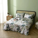 GobekUsa Luxury Egyptian Cotton Bedding Set - Flamingo Leaf Pattern