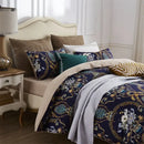 GobekUsa Luxury Egyptian Cotton Bedding Set - Flamingo Leaf Pattern