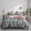 GobekUsa Luxury Egyptian Cotton Bedding Set - Flamingo Leaf Pattern