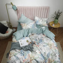 GobekUsa Luxury Egyptian Cotton Bedding Set - Flamingo Leaf Pattern
