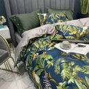 GobekUsa Luxury Egyptian Cotton Bedding Set - Flamingo Leaf Pattern