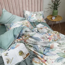 GobekUsa Luxury Egyptian Cotton Bedding Set - Flamingo Leaf Pattern
