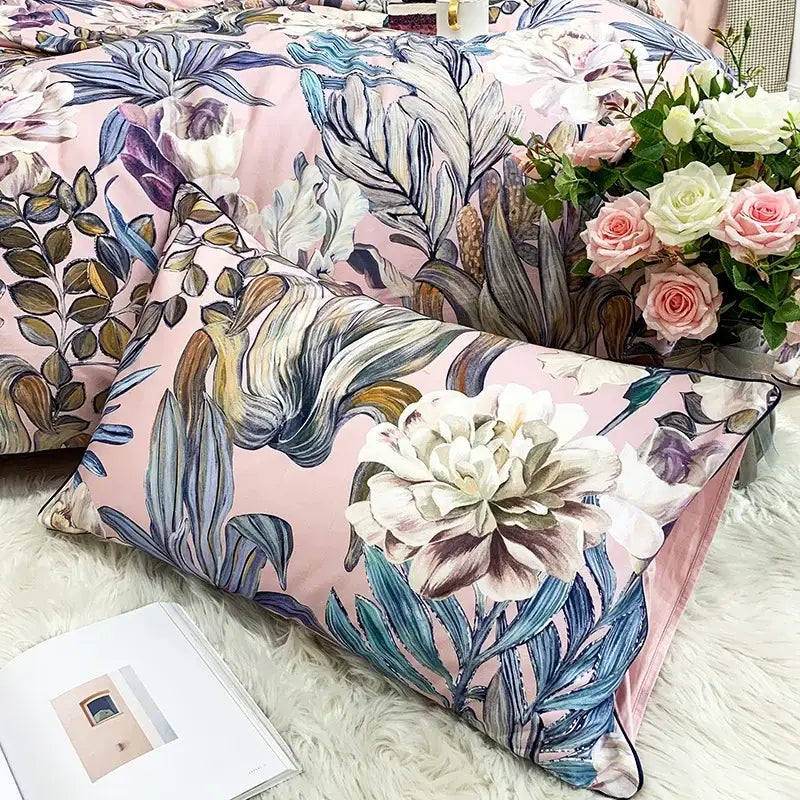 GobekUsa Luxury Egyptian Cotton Bedding Set - Flamingo Leaf, photo 39 of 40