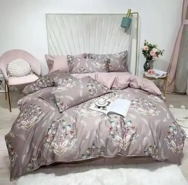 GobekUsa Luxury Egyptian Cotton Bedding Set - Flamingo Leaf, photo 15 of 40