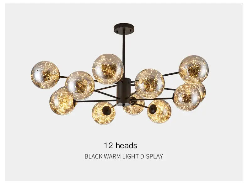 GobekUsa Luxury Glass Ball Nordic Chandeliers - Dimmable, photo 27 of 43