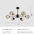 GobekUsa Luxury Glass Ball Nordic Chandeliers - Dimmable