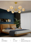 GobekUsa Luxury Glass Ball Nordic Chandeliers - Dimmable