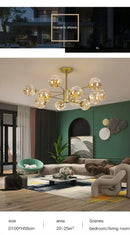 GobekUsa Luxury Glass Ball Nordic Chandeliers - Dimmable