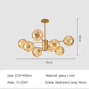 GobekUsa Luxury Glass Ball Nordic Chandeliers - Dimmable