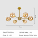 GobekUsa Luxury Glass Ball Nordic Chandeliers - Dimmable