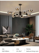 GobekUsa Luxury Glass Ball Nordic Chandeliers - Dimmable