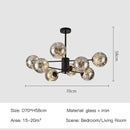 GobekUsa Luxury Glass Ball Nordic Chandeliers - Dimmable