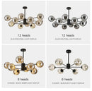 GobekUsa Luxury Glass Ball Nordic Chandeliers - Dimmable