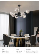 GobekUsa Luxury Glass Ball Nordic Chandeliers - Dimmable