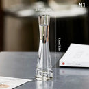 Elegant clear glass flower vase set of 5 living room decor by Decorbites
