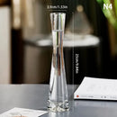 Elegant clear glass flower vase set of 5 living room decor by Decorbites