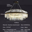 GobekUsa Luxury LED Crystal Chandelier for Home Decor