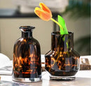 GobekUsa Luxury Leopard Glass Vase for Home Decor