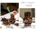 GobekUsa Luxury Leopard Glass Vase for Home Decor