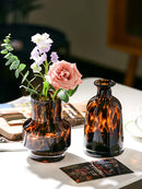 GobekUsa Luxury Leopard Glass Vase for Home Decor