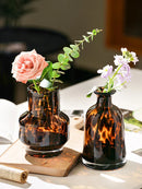 GobekUsa Luxury Leopard Glass Vase for Home Decor