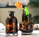 Luxury leopard glass vase amber tortoiseshell living room decor by Decorbites