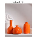 GobekUsa Luxury Modern Ceramic Flower Vase Orange