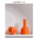 GobekUsa Luxury Modern Ceramic Flower Vase Orange