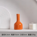 Modern orange ceramic vase set of 5 living room decor