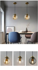 GobekUsa Luxury Nordic LED Chandelier with Glass Shades