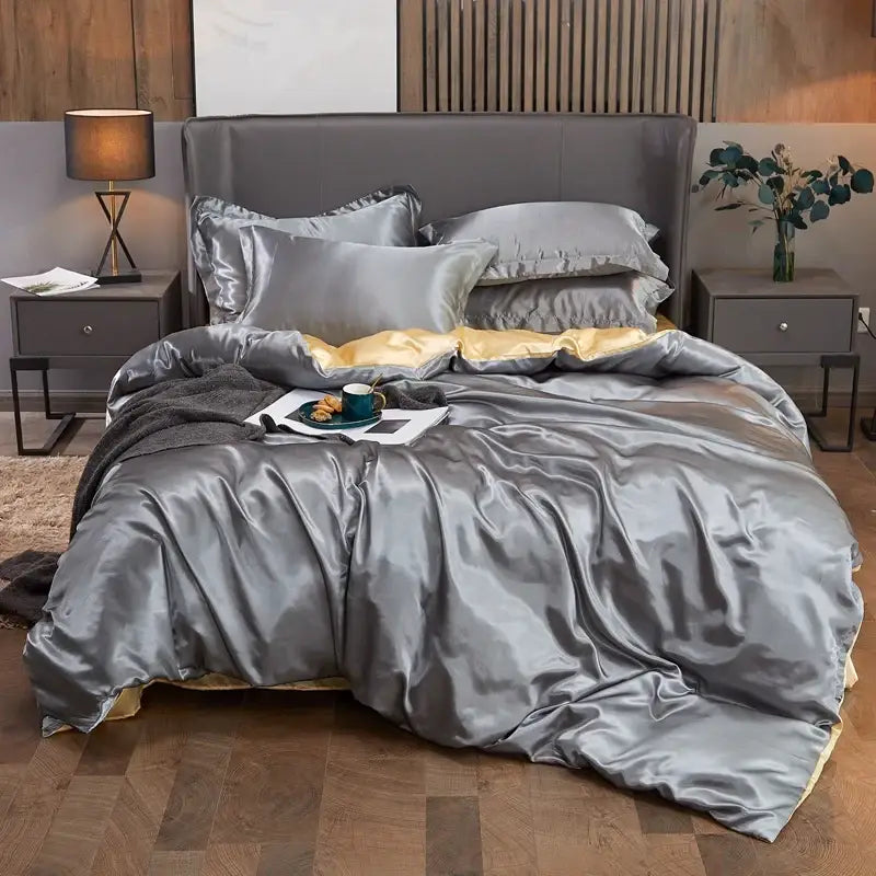 GobekUsa Luxury Solid Color Bedding Set in Rayon Satin, photo 26 of 40