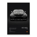 Modern white famous cars canvas wall art for living room by Decorbites