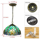 GobekUsa Luxury Tiffany Style Stained Glass Pendant Light by Decorbites
