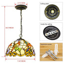 GobekUsa Luxury Tiffany Style Stained Glass Pendant Light by Decorbites