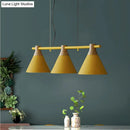GobekUsa Macaron Metal Restaurant Pendant Light with 3 Conical Bulbs
