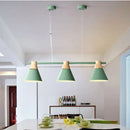GobekUsa Macaron Metal Restaurant Pendant Light with 3 Conical Bulbs