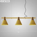 GobekUsa Macaron Metal Restaurant Pendant Light with 3 Conical Bulbs