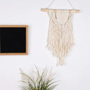 Chic bohemian cream macrame wall hanging bedroom woven decor by Decorbites