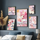 Puella magi madoka magica framed wall art bedroom anime poster set by Decorbites