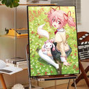 Puella magi madoka magica framed wall art bedroom anime poster set by Decorbites