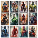 GobekUsa Marvel Canvas Wall Art Print - Superhero Poster