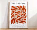 Matisse floral art pink and turquoise framed poster living room decor