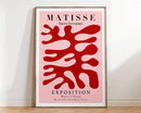 Matisse floral art print blue and white framed poster living room